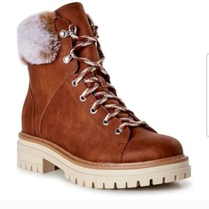 Time and Tru Tan Fur-Lined Winter Boots